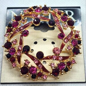 NWT Napier Pink & Purple Brooch